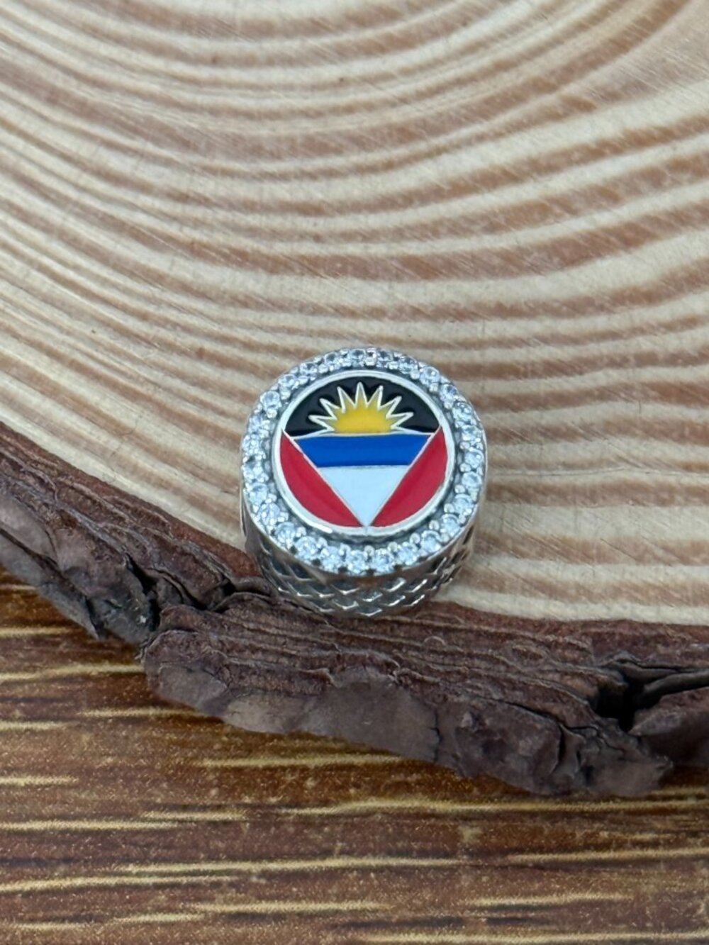 Pandora Antigua and Barbuda Bead S925 Silver Charm